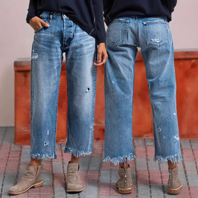 AzureCrest™ Straight Leg Denim Shorts — Own Every Moment with Effortless Edge and Unmatched Comfort