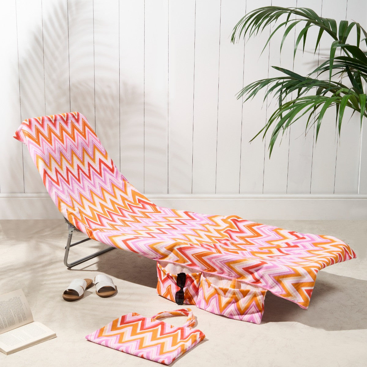 ShoreEase™ Sun Lounger Towel — Escape Sand Hassles with Instant Dry Comfort and Secure Storage
