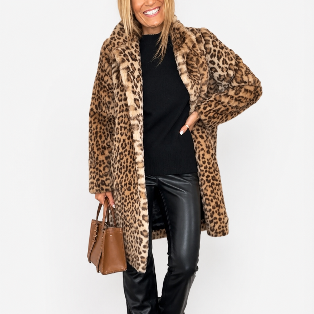 WildFierce™ Leopard Mid-Length Jacket — Ignite Confidence with Lightweight, Cozy Warmth That Commands Attention