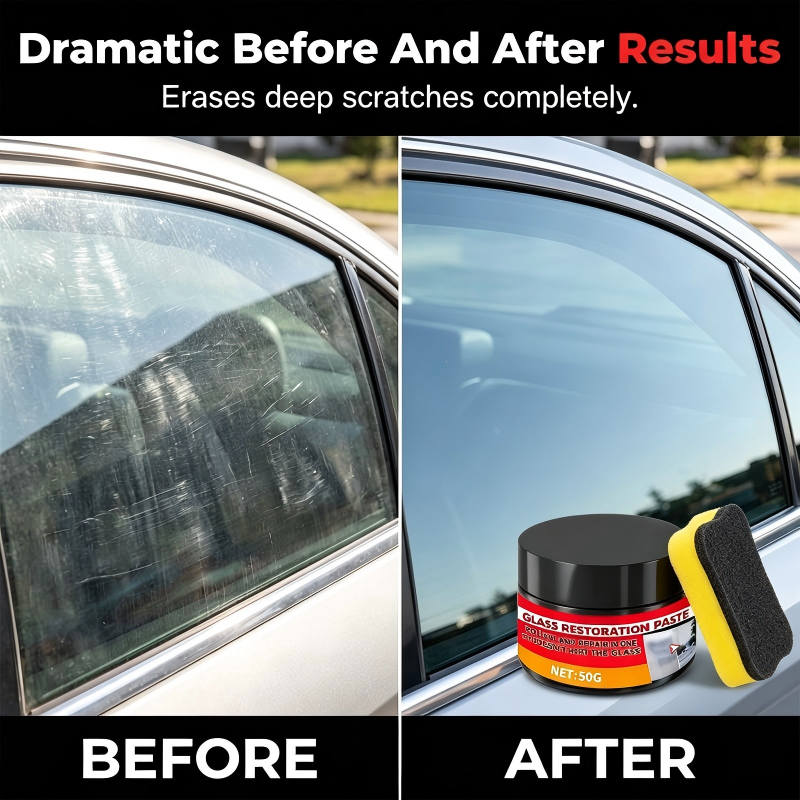 ClarityPro™ Glass Rescue Paste — Instantly Erase Scratches and Reveal a Crystal-Clear Shine That Stays Spotless Longer