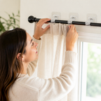 VeilaGrip™ Transparent Hanging Rod Clips — Hold Heavy, Stay Invisible, Stress-Free Elegance