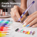 LumaLuxe™ 12 Colors Nail Art Pens Set — Effortless Precision that Makes Your Nails Unforgettable (12pcs)
