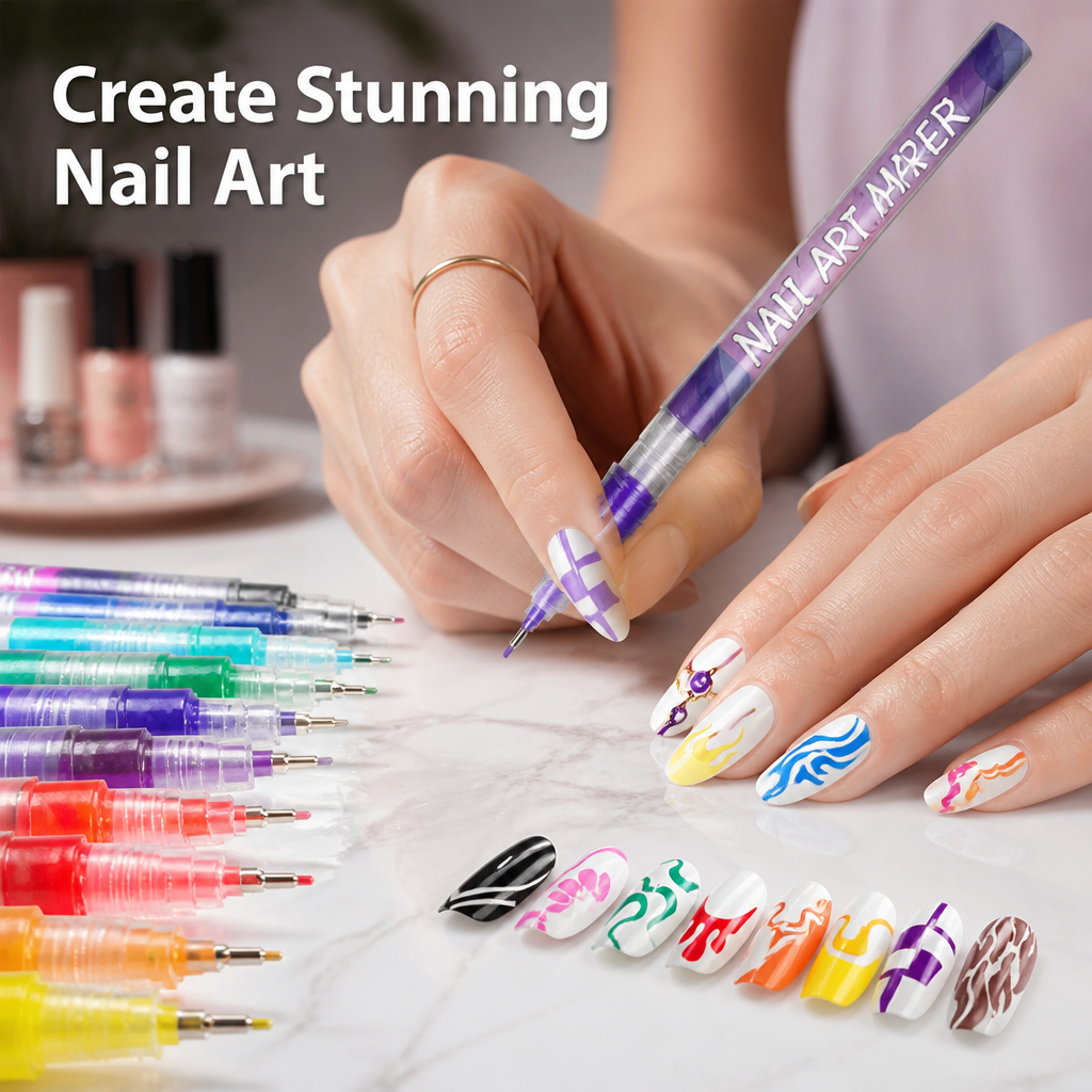 LumaLuxe™ 12 Colors Nail Art Pens Set — Effortless Precision that Makes Your Nails Unforgettable (12pcs)