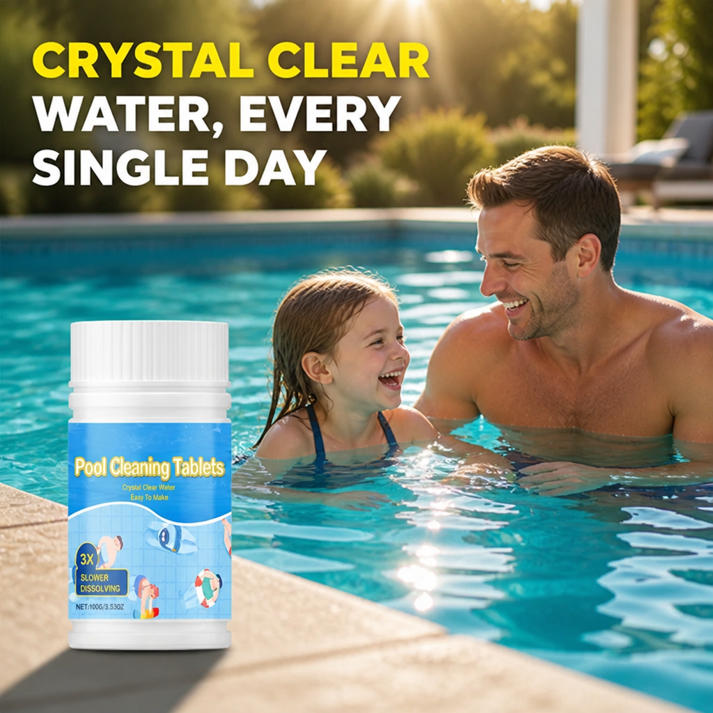 PureBrite™ Pool Cleaning Tablets — Unlock Crystal-Clear Water and Effortless Pool Bliss Every Day