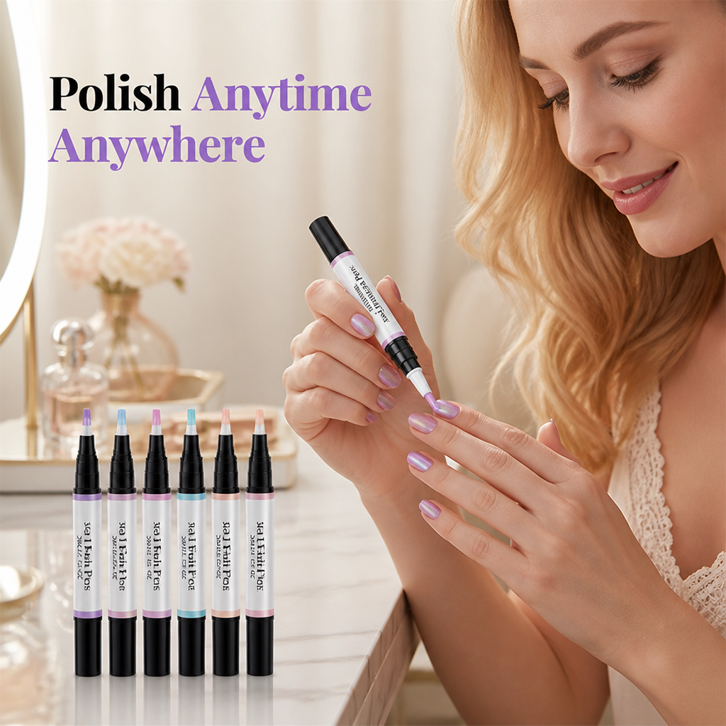 LumaLuxe™ 6-Piece Gel Nail Pen Set — Effortless Glamour That Commands Every Room