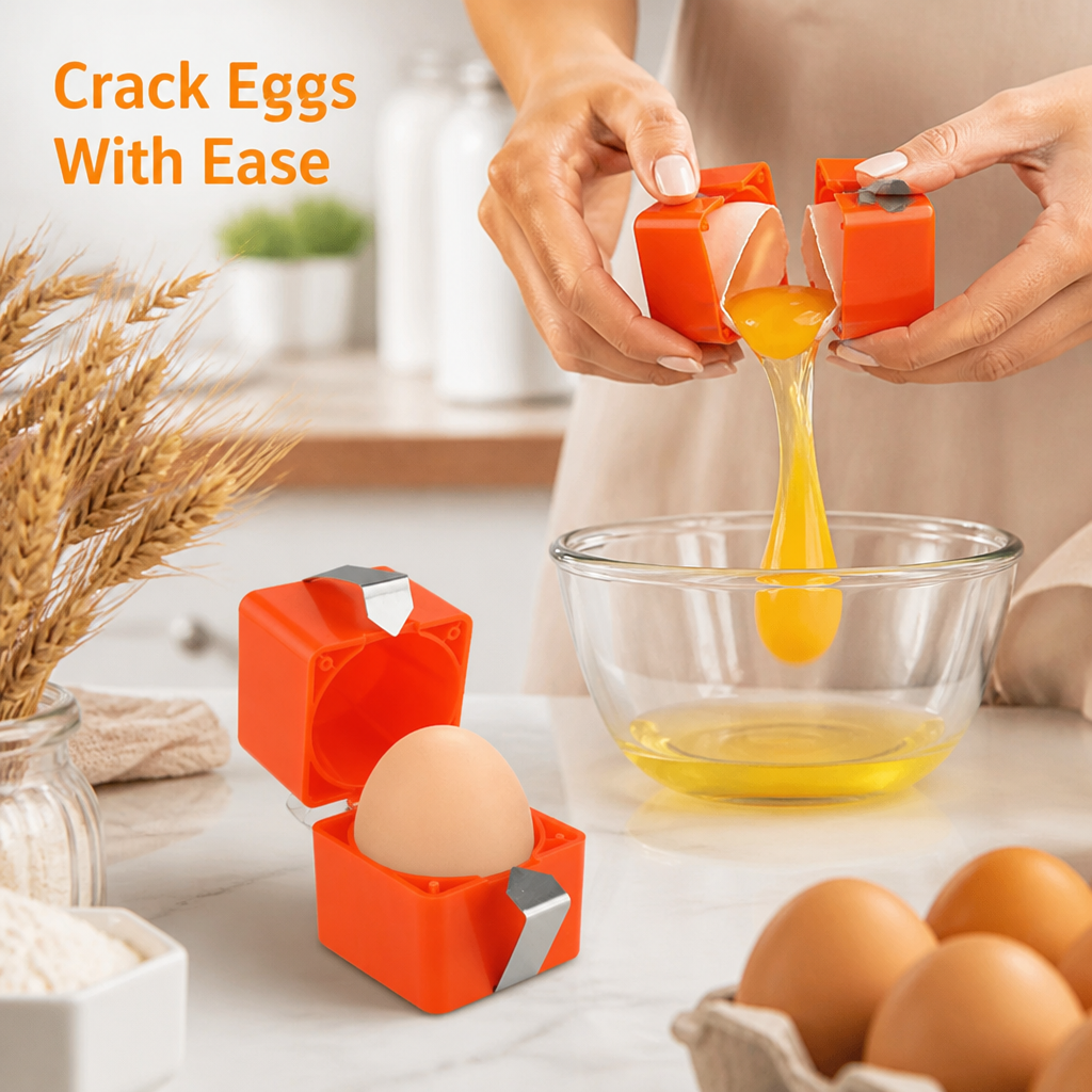 EggEase™ — Crack Perfect Eggs Every Time Without the Mess or Hassle