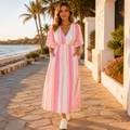 LumaLace™ V-Neck Printed Dress — Turn Heads Instantly with Effortless Comfort and Flawless Fit