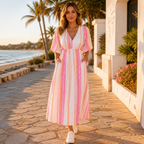 LumaLace™ V-Neck Printed Dress — Turn Heads Instantly with Effortless Comfort and Flawless Fit