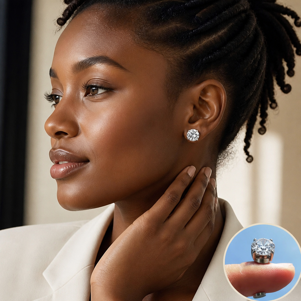 LumiCharm™ Magnetic Zircon Earrings — Dazzle Effortlessly with Pain-Free, Piercing-Free Glamour
