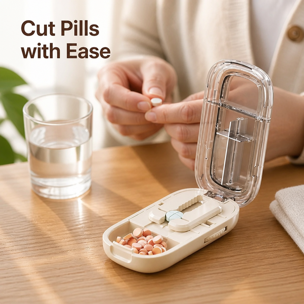 SliceSure™ Portable Pill Cutter — Perfectly Split Pills for Total Control and Peace of Mind