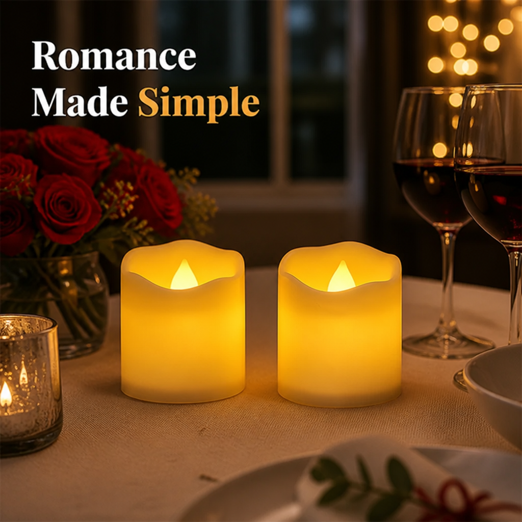 LuminaFlicker™ — Instantly Enchant Any Space with Safe, Mesmerizing Candlelight
