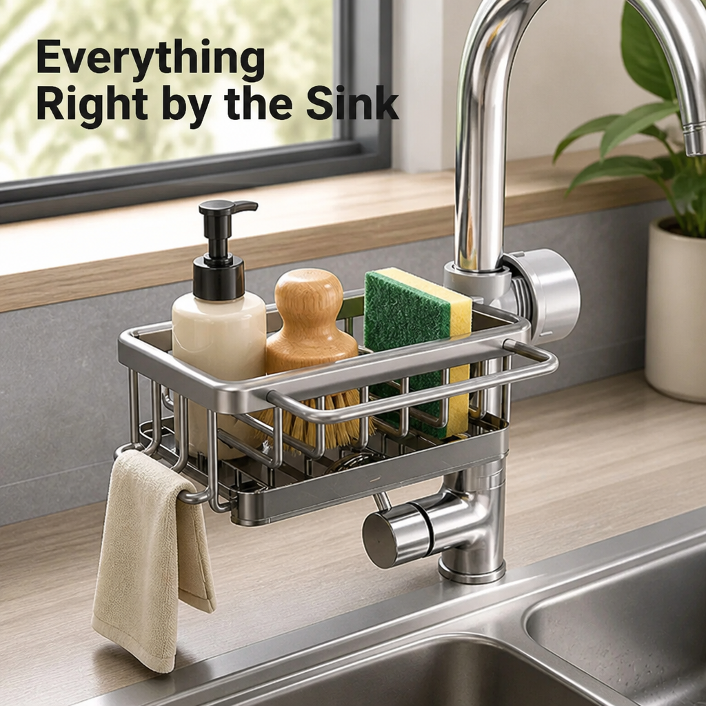 SinkEase™ — Turn Sink-Side Clutter into Calm, with Everything Within Reach