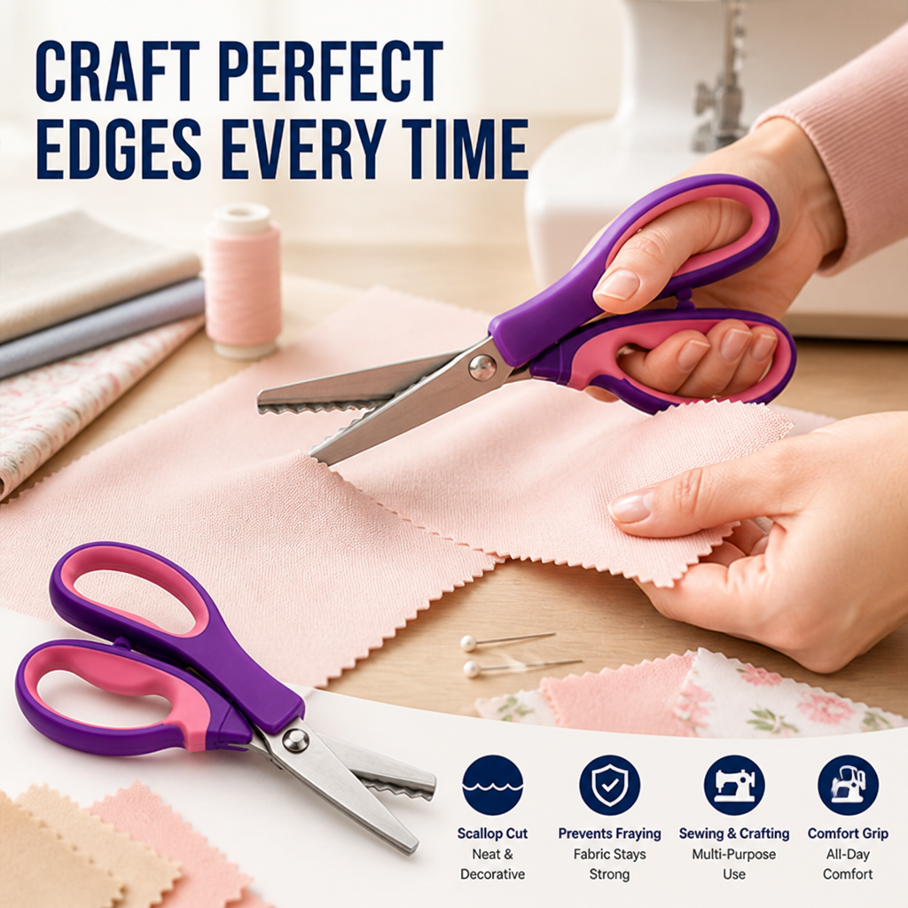 SliceCraft™ Pinking Shears — Master Every Cut with Effortless Precision and Fray-Free Style