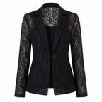 Veloria™ Pointed Mesh Blazer — Own Every Room with Cool Confidence and Flawless Fit