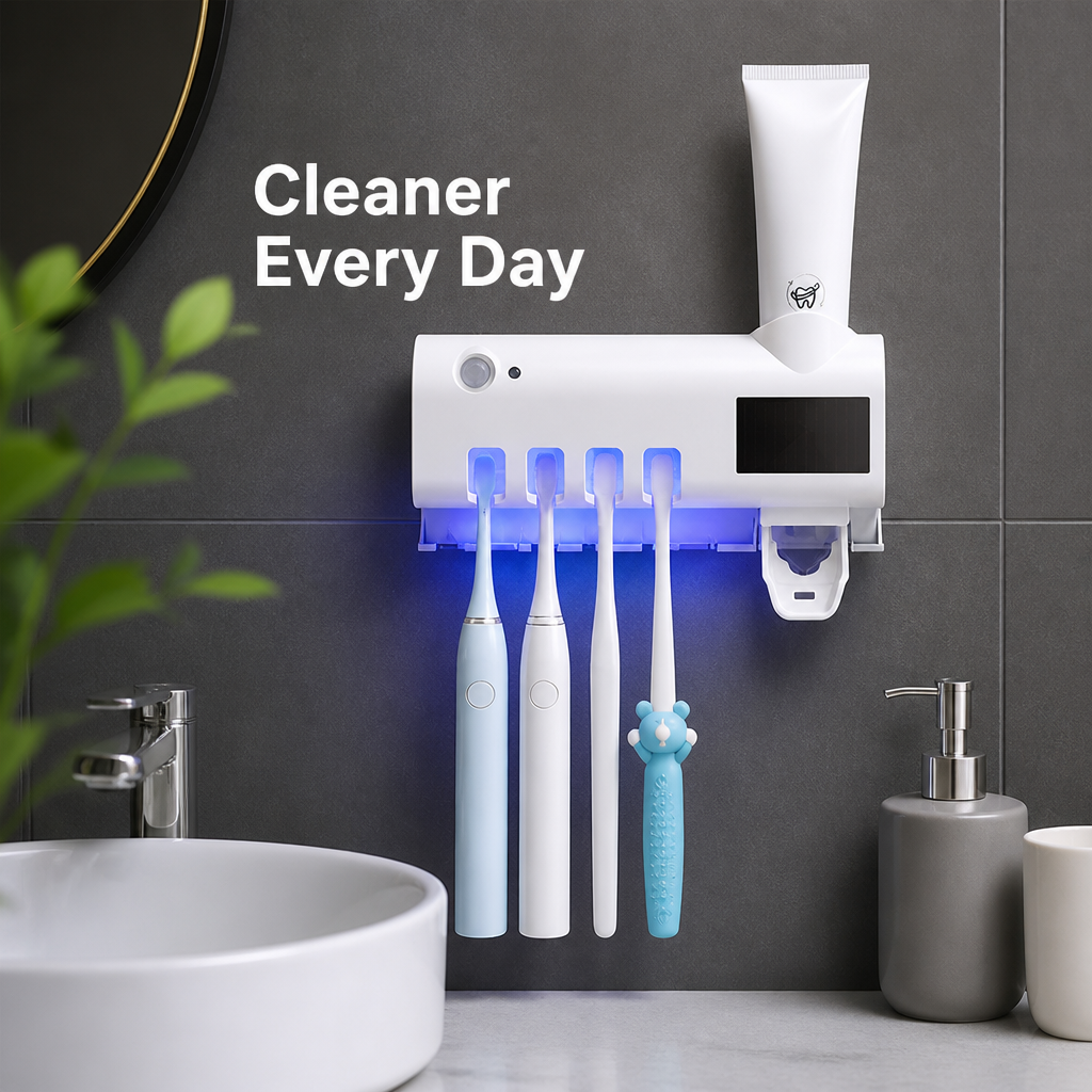 PureSense™ UV Sanitizer & Organizer — Banish Germs and Clutter for a Fresh, Sparkling Smile Every Day