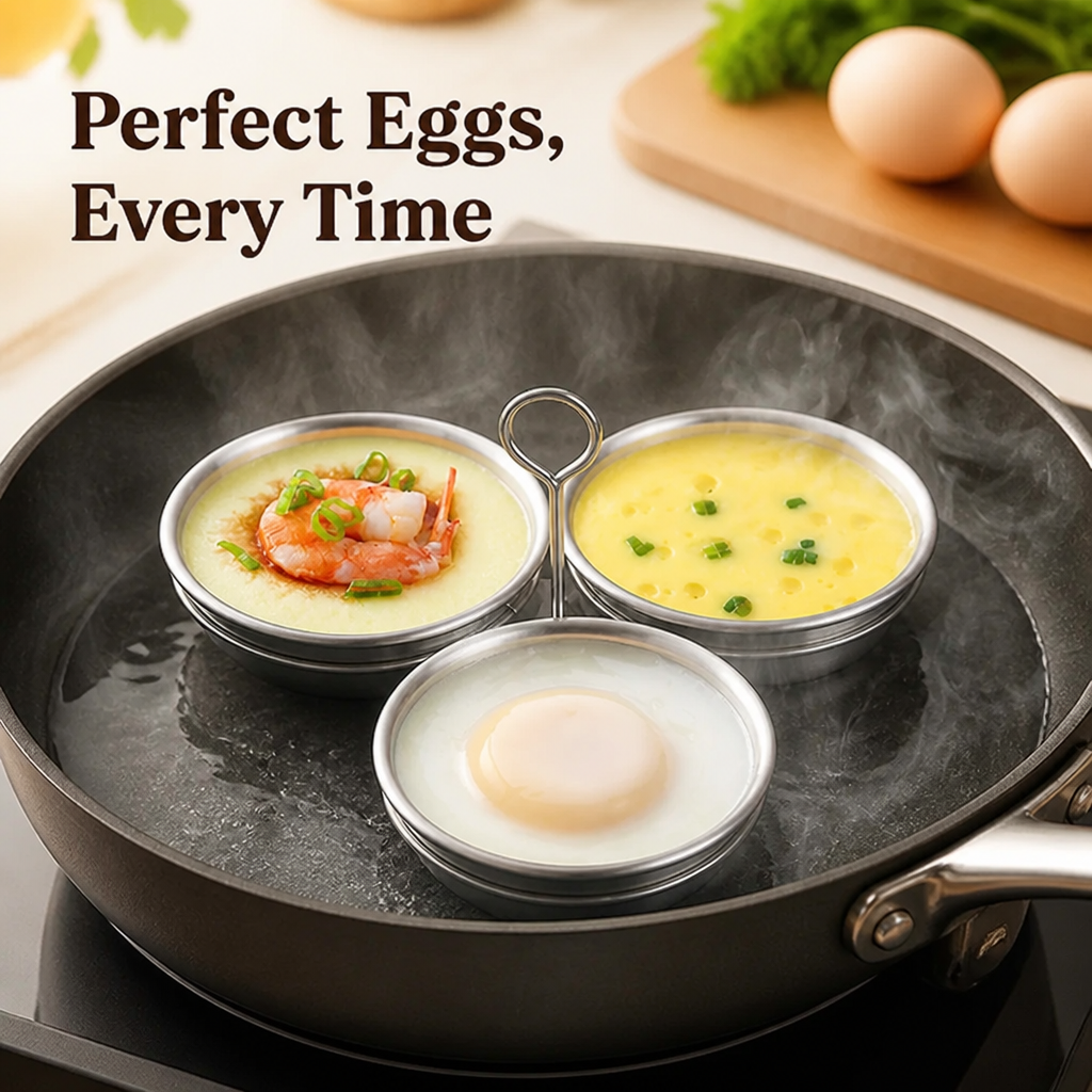 VitalSavor™ Egg Steamer — Effortless, Stunning Eggs That Make Every Meal Shine (Set of 3)