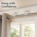 VeilaGrip™ Transparent Hanging Rod Clips — Hold Heavy, Stay Invisible, Stress-Free Elegance