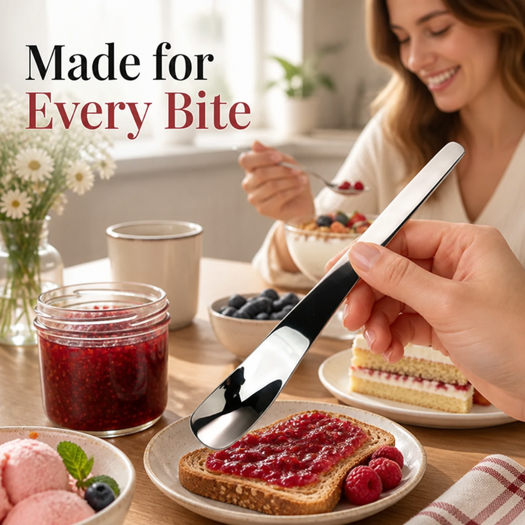 LuxaraSpoon™ — Scoop Effortlessly, Savor Every Moment Without Mess or Strain