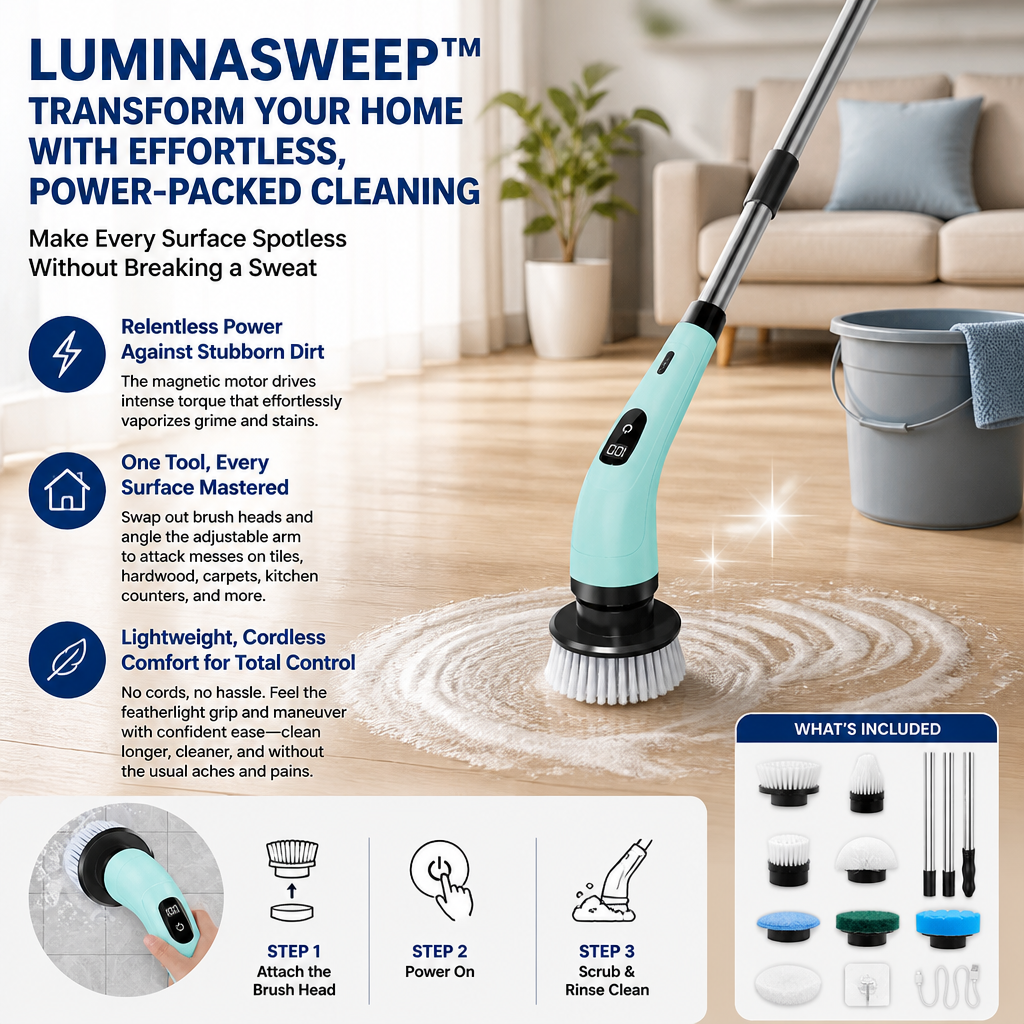 LuminaSweep™ — Transform Your Home with Effortless, Power-Packed Cleaning