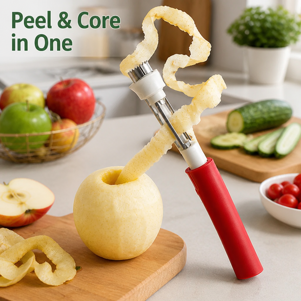 SliceEase™ — Peel and Core Apples Instantly for Effortless Kitchen Joy