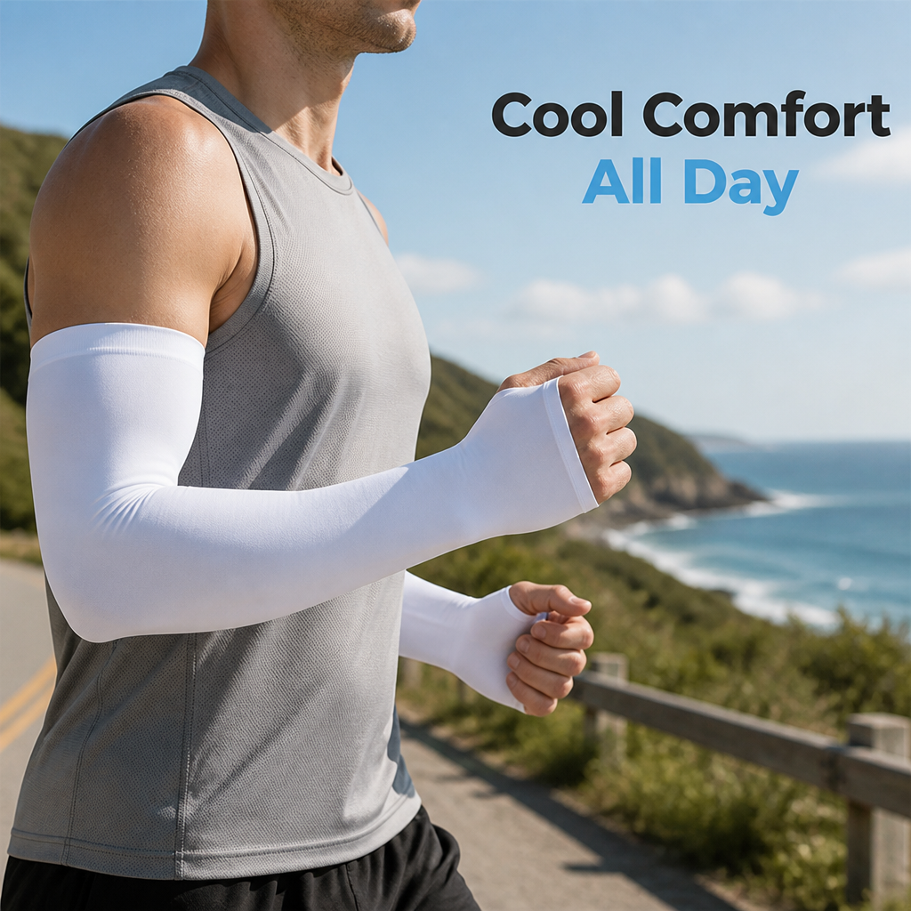 RamoraChill™ Cooling Arm Sleeves — Feel Instant Relief and Unstoppable Confidence in the Sun