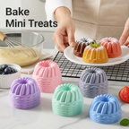 FlexiBake™ Silicone Donut Cups — Bake Perfect Mini Treats Without the Fuss or Mess (3pieces)