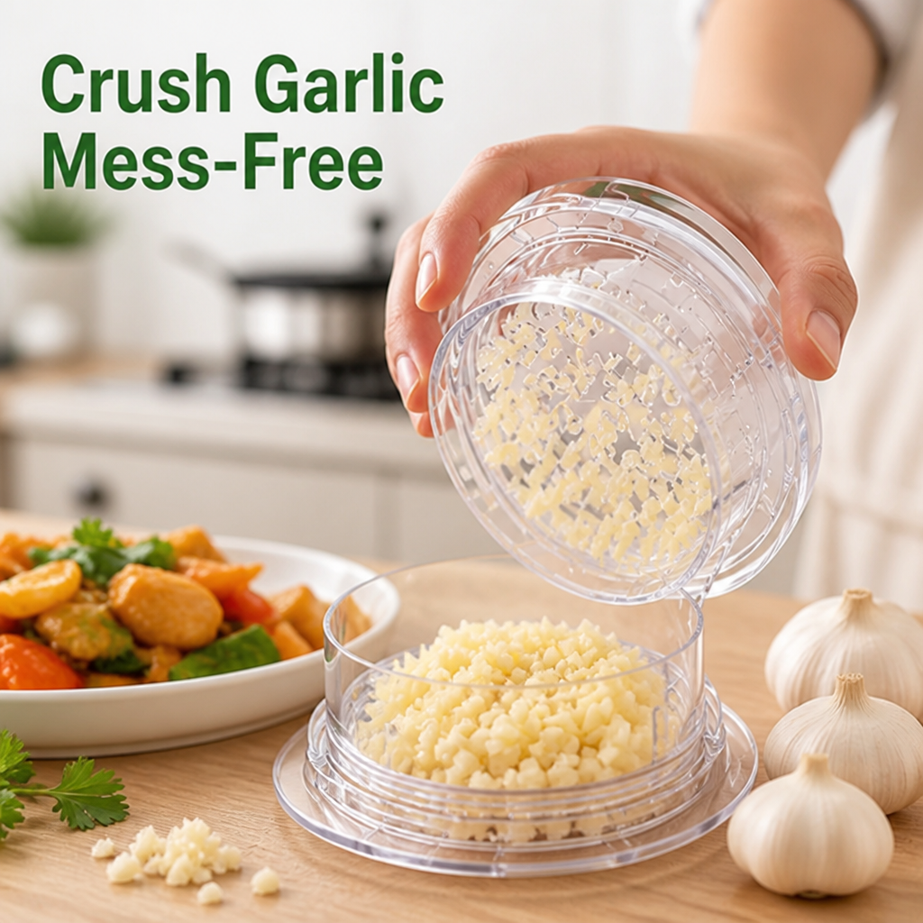 TurboTwist™ — Crush Garlic Mess-Free and Unleash Bold Flavor Instantly