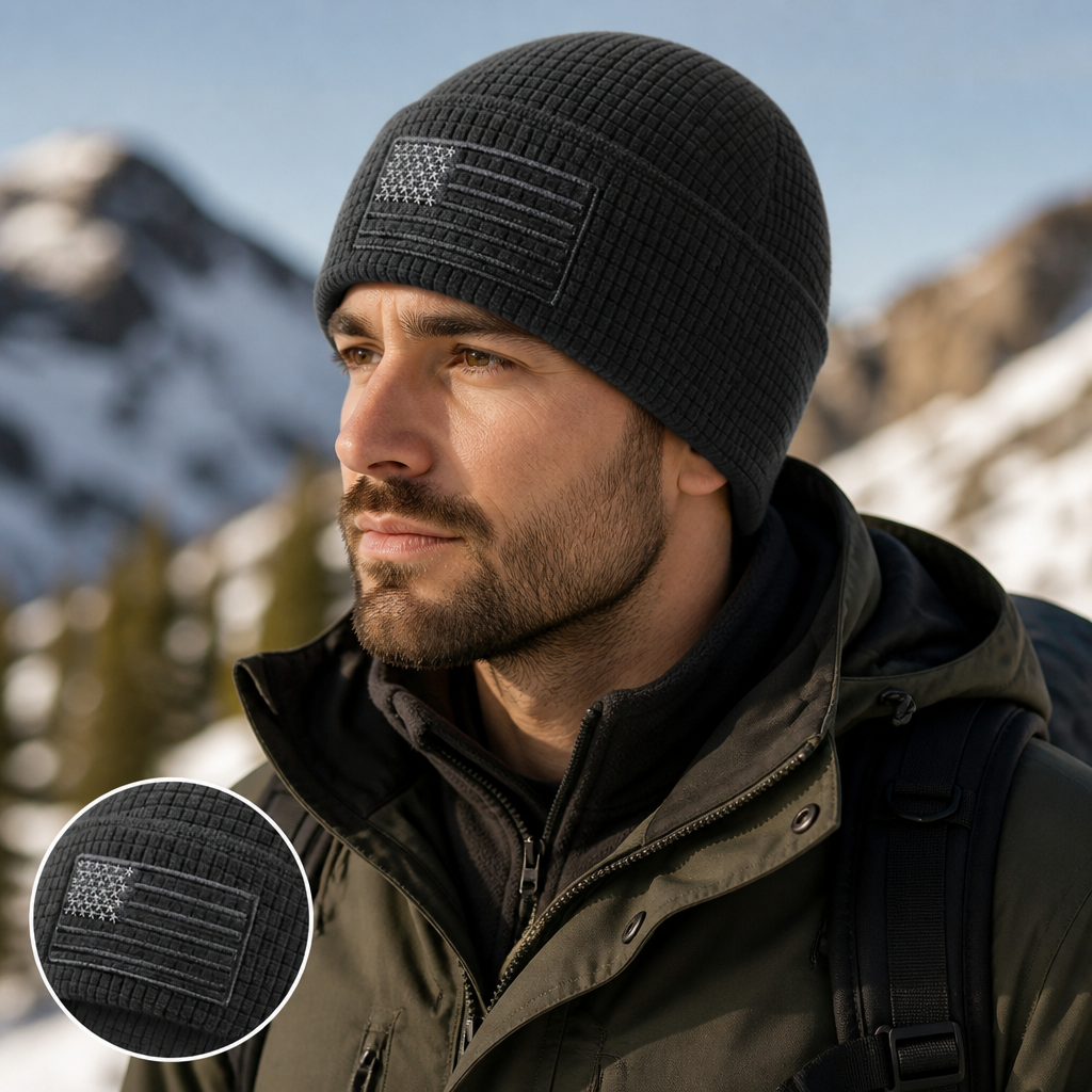 Starswift™ Waffle Watch Cap — Own Every Moment with Featherlight Warmth and Rugged Pride