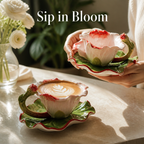 Celestora™ 3D Floral Ceramic Cup Set — Elevate Every Sip into a Breathtaking Ritual