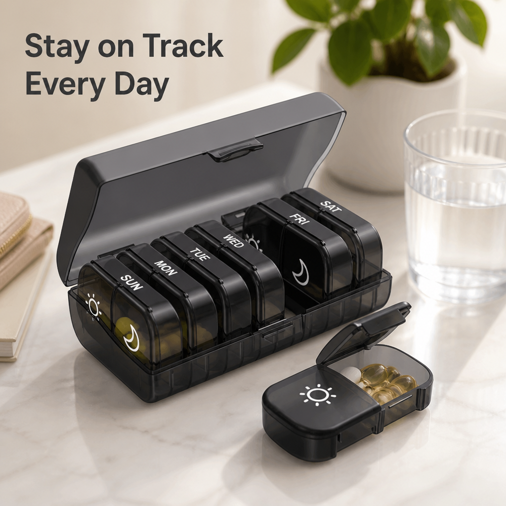 VitaNest™ Weekly Pill Organizer — Command Your Health with Effortless, Stress-Free Control Every Day
