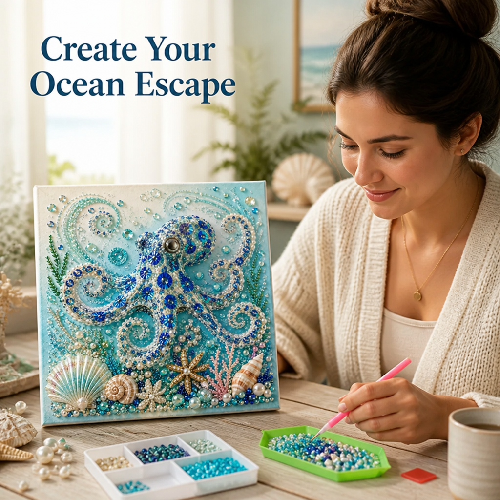 TidalGleam™ — Unwind as you create ocean art that makes your space shine