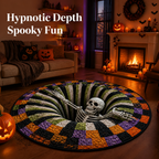 VortiGlow™ Quilted Round Rug — Command Every Step With Hypnotic Halloween Magic