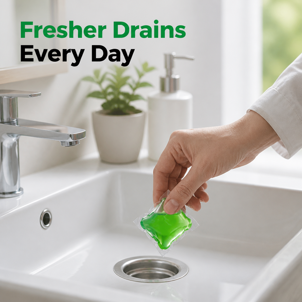 PureBreeze™ Drain Pods — Erase Stubborn Odors and Enjoy Fresh, Clean Air Instantly
