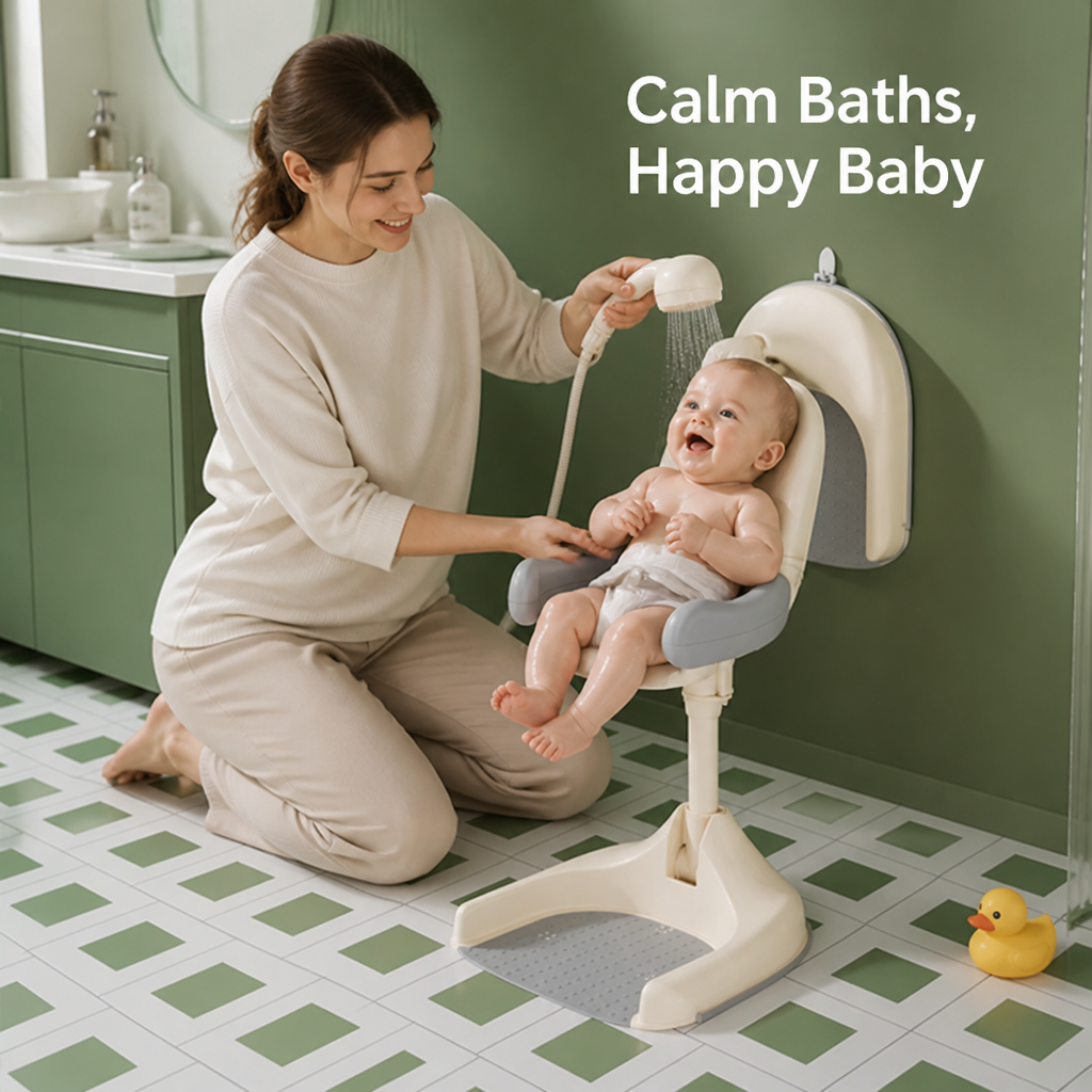 FlexiNest™ Baby Shower Rack — Feel the Joy of Safe, Calm Bath Times with Your Growing Baby