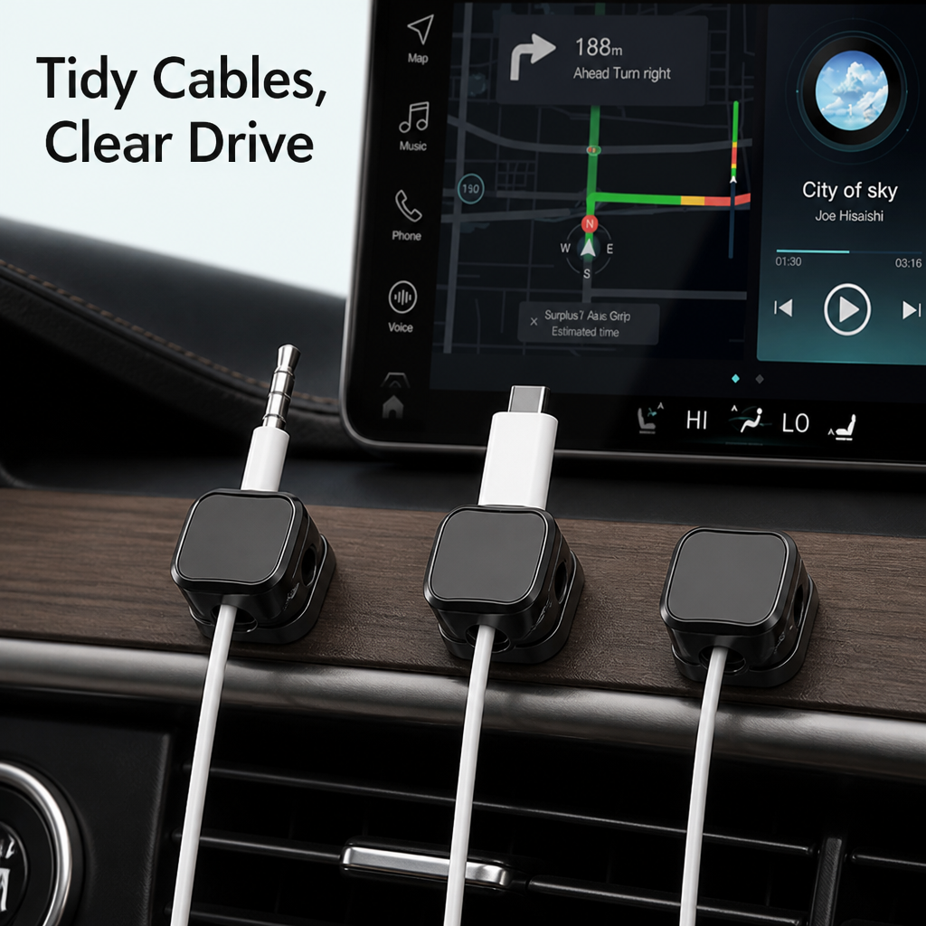 GliderWire™ — Effortless Cable Control for a Calm, Clutter-Free Desk (12 pieces)