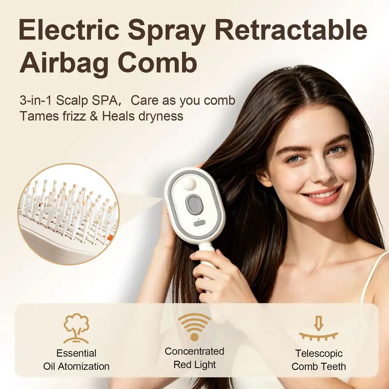 HydraMist™ Air Cushion Massage Comb — Turn Tangled Mess Into Silky, Stress-Free Strands Every Day