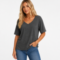LumaLuxe™ Petal Sleeve Stretch Jersey Tee — Feel Stunningly Comfortable and Confident All Day Long