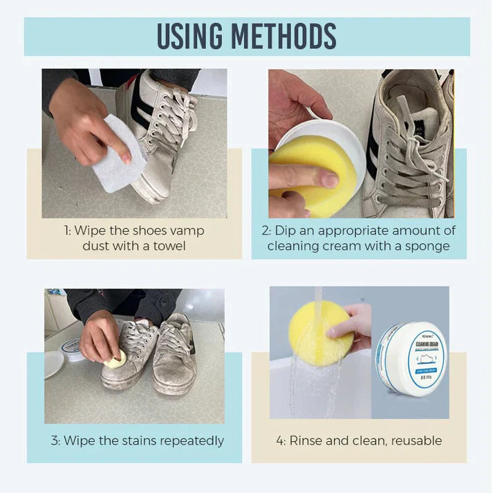 Crème nettoyante pour chaussures blanches (lot de 2 pièces)