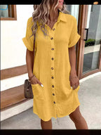 SolaraMist™ Shirt Dress — Feel Effortlessly Confident and Flawlessly Chic Every Day
