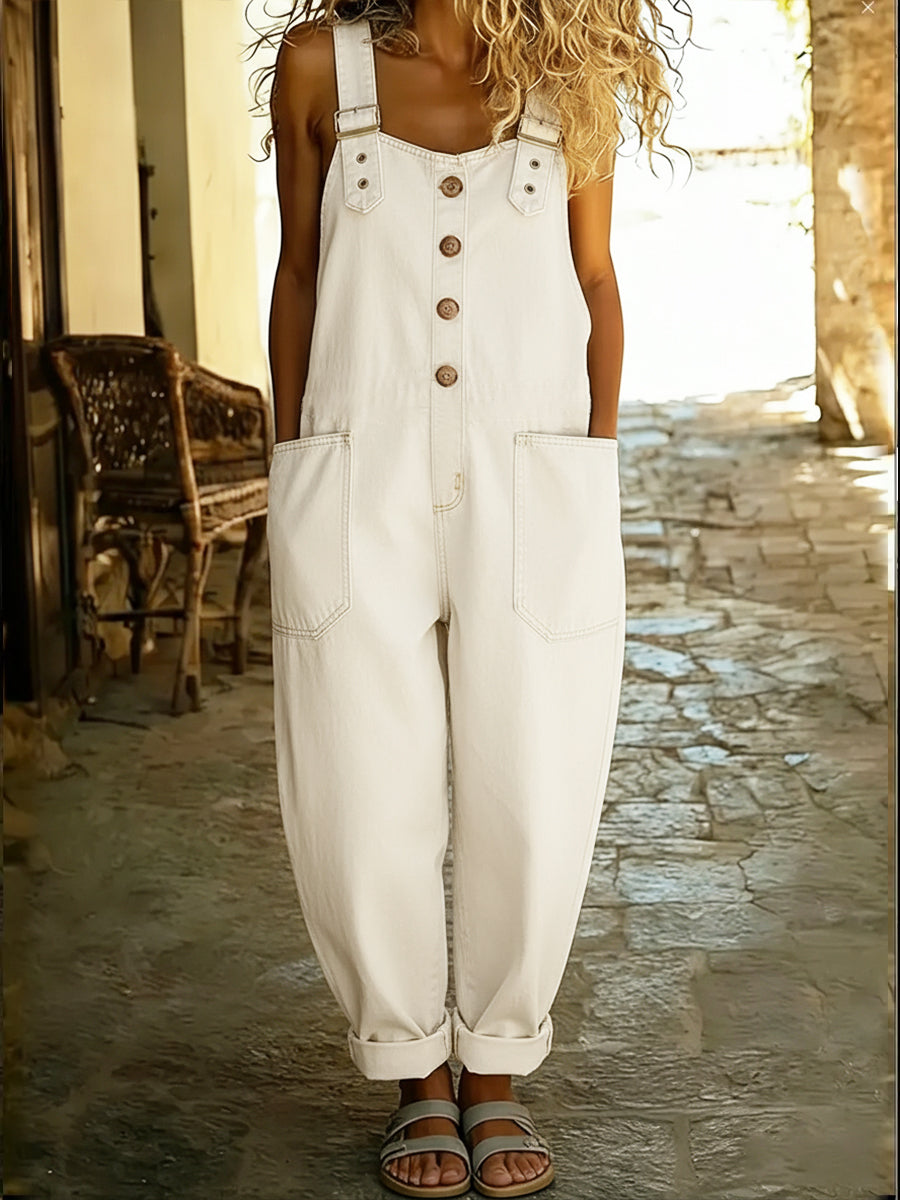 LaylaLuxe™ Denim Jumpsuit — Slip Into Effortless Comfort That Moves With Your Every Moment
