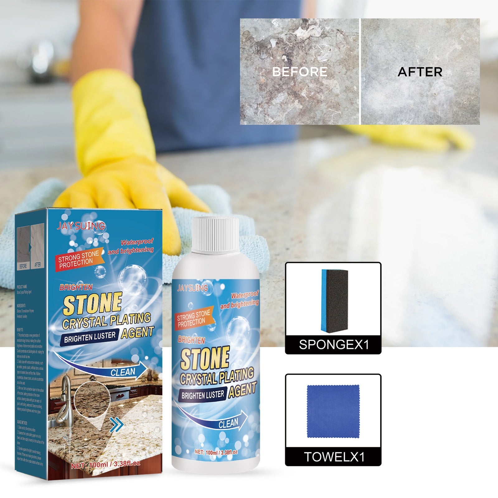 LumaStone™ — Effortless Rust Removal That Brings Your Stone Surfaces Back to Life