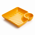 FlavoNest™ 2-in-1 Dip Plate — Keep Every Bite Crisp, Sauces Perfect, and Mealtime Mess-Free