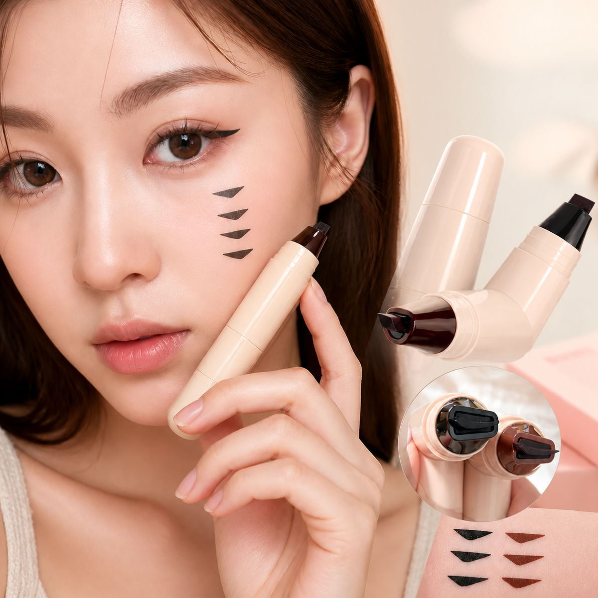 VeloraMist™ Dual-Head Eyeliner Stamp Pen — Perfect, Smudge-Proof Wings That Last All Day Without the Hassle