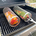 IronGlide™ 360 BBQ Basket — Spin Every Bite to Juicy, Hassle-Free Perfection (2packs)