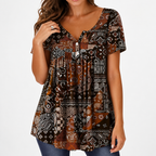 CelestaCharm™ V-Neck Top — Breeze Through Your Day in Effortless Cool Confidence