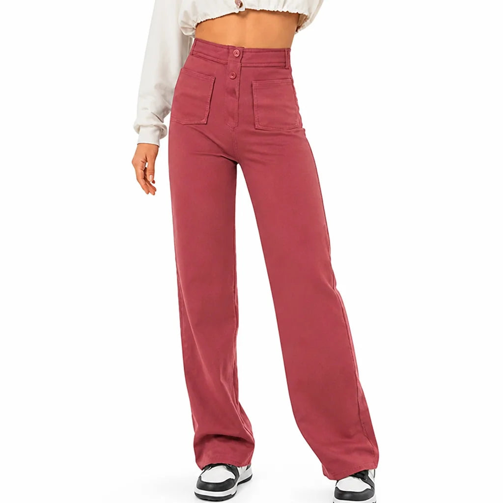 LibertiaFlow™ High Waist Straight Pants — Unleash All-Day Confidence with Effortless Comfort and Flawless Fit