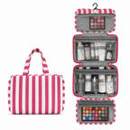 LumaTote™ Striped Hanging Toiletry Bag — Stay Effortlessly Organized and Travel Calm, Confident, and Spill-Free