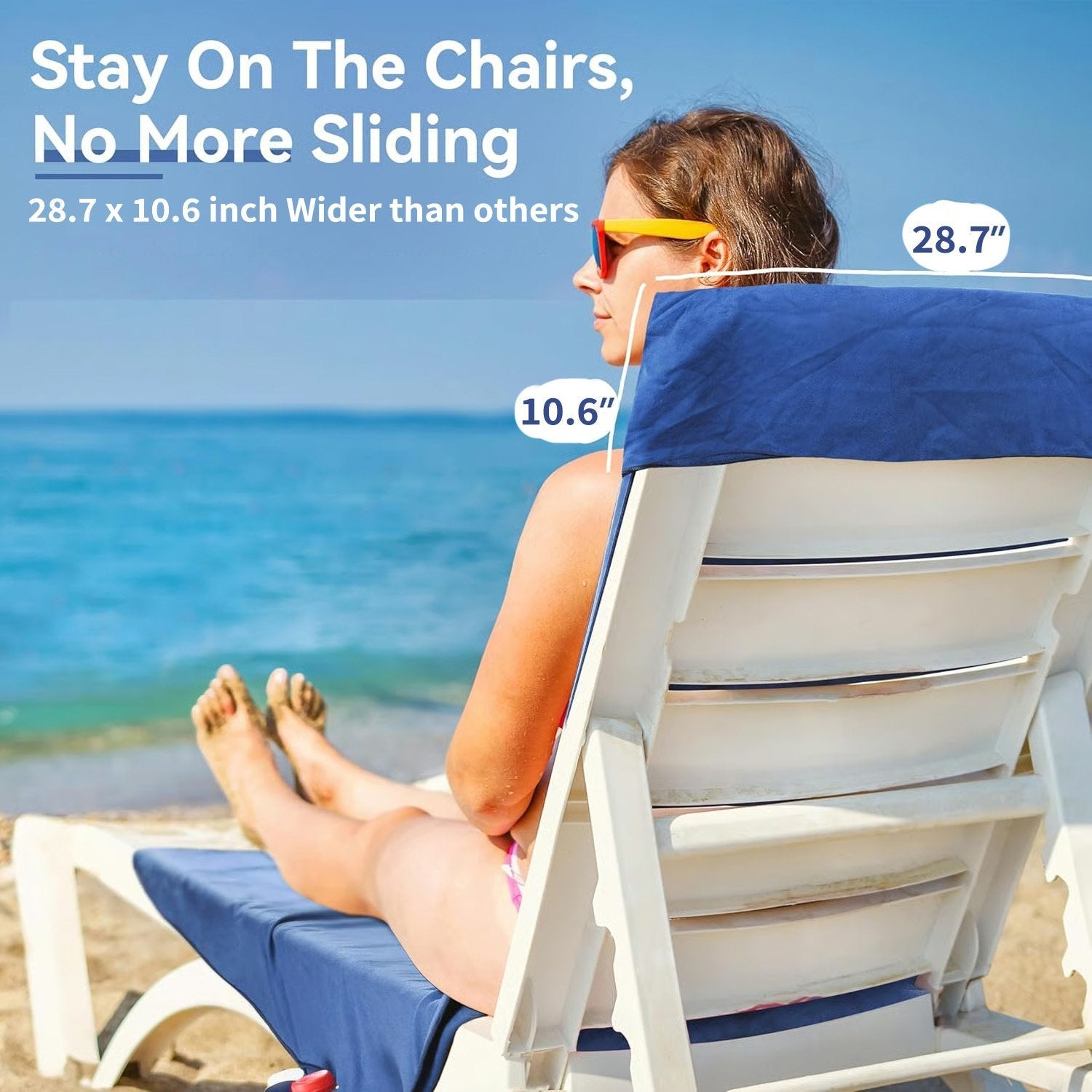 ShoreEase™ Sun Lounger Towel — Escape Sand Hassles with Instant Dry Comfort and Secure Storage