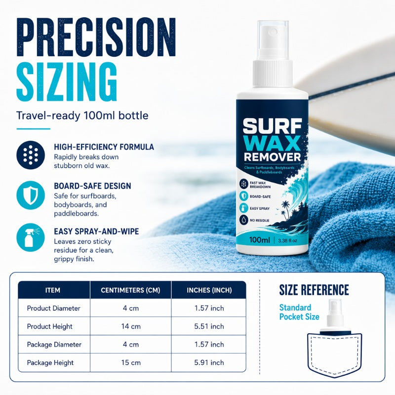 AquaShine™ Wax Remover Spray — Instantly Restore Your Board’s Grip and Shine for Unstoppable Waves