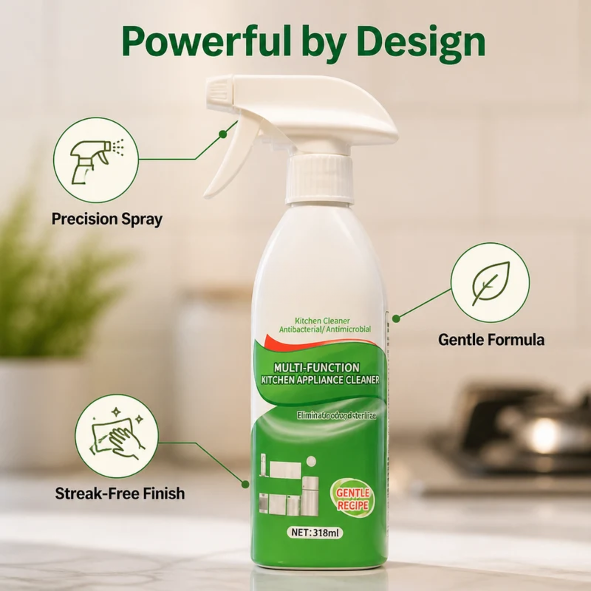 FlareCleanse™ — Blast Away Grease and Reveal Your Kitchen’s True Shine